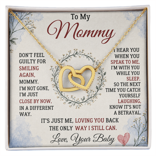 To My Mommy Interlocking Hearts Necklace – Baby Loss Memorial Gift
