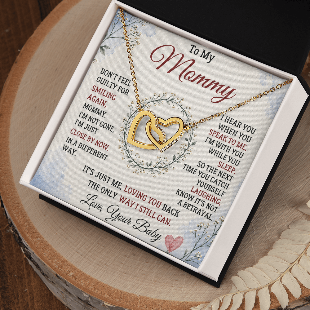 To My Mommy Interlocking Hearts Necklace – Baby Loss Memorial Gift