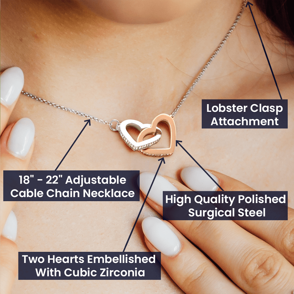 To My Mommy Interlocking Hearts Necklace – Baby Loss Memorial Gift