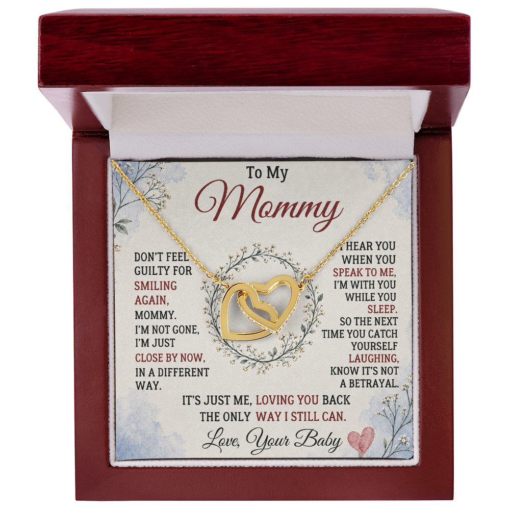 To My Mommy Interlocking Hearts Necklace – Baby Loss Memorial Gift