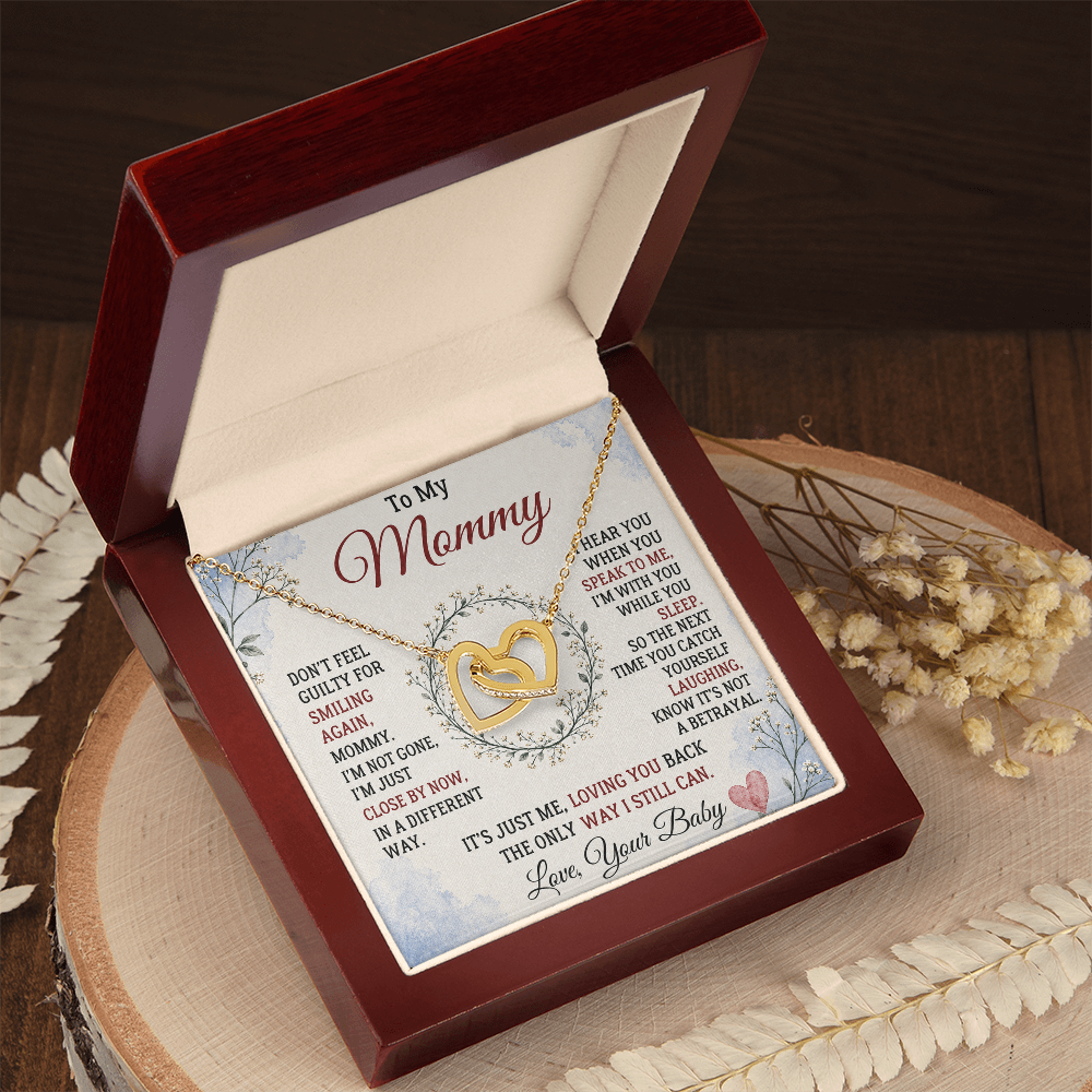 To My Mommy Interlocking Hearts Necklace – Baby Loss Memorial Gift
