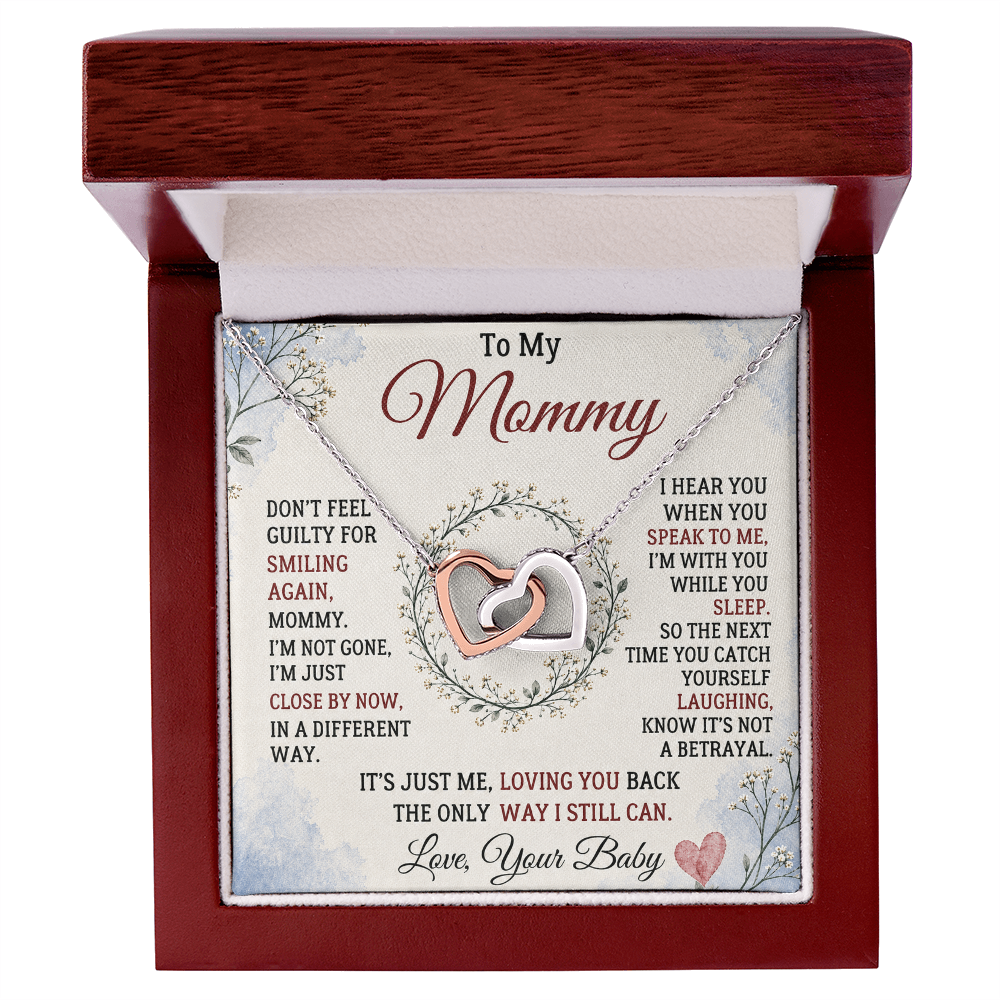 To My Mommy Interlocking Hearts Necklace – Baby Loss Memorial Gift