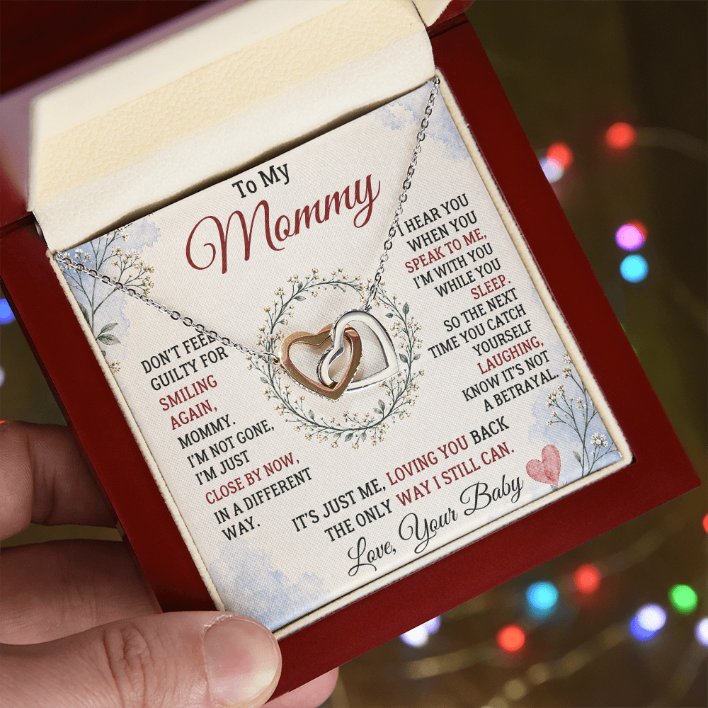 To My Mommy Interlocking Hearts Necklace – Baby Loss Memorial Gift
