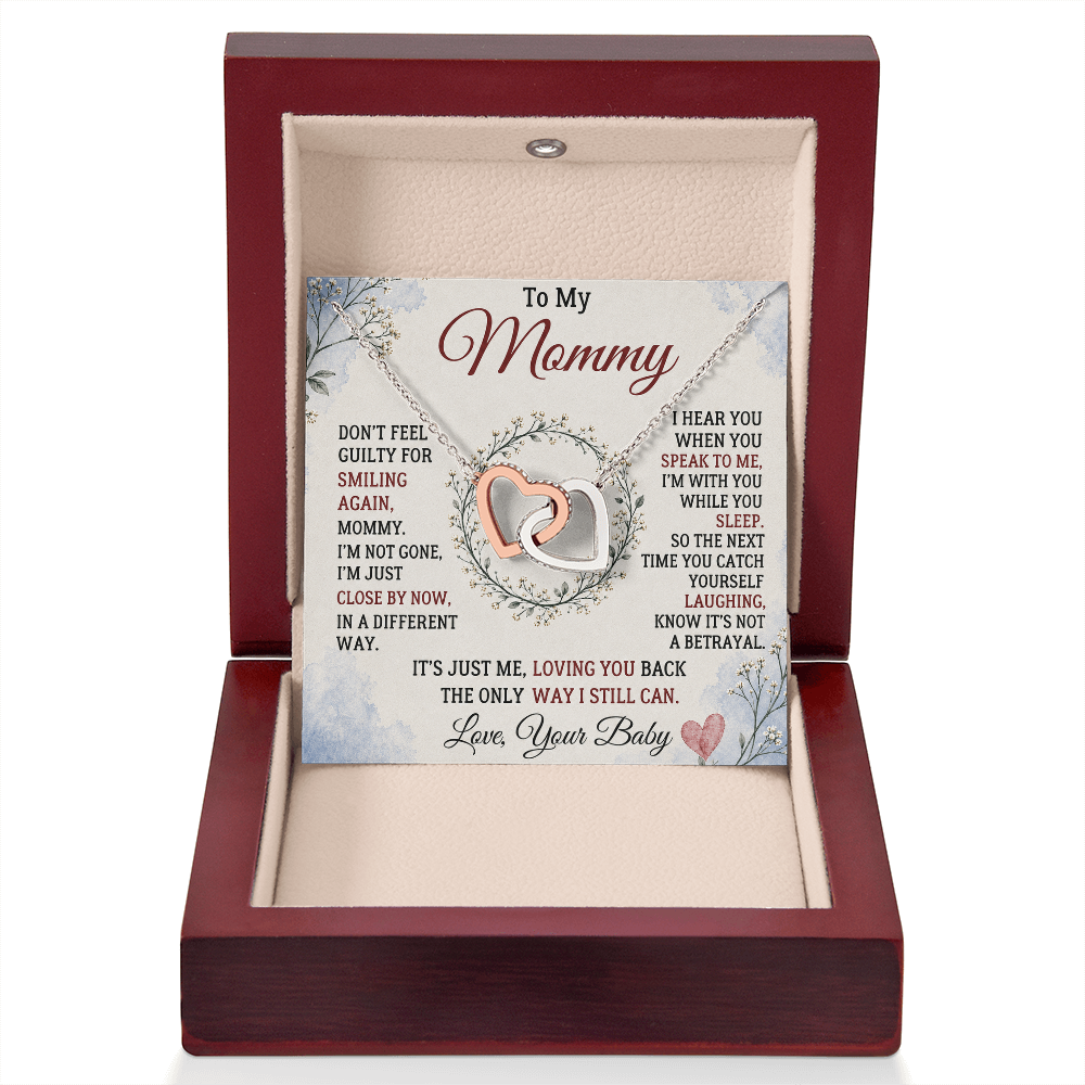 To My Mommy Interlocking Hearts Necklace – Baby Loss Memorial Gift